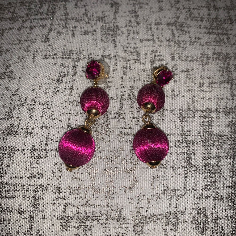 Kate Spade fuchsia pink drop earrings